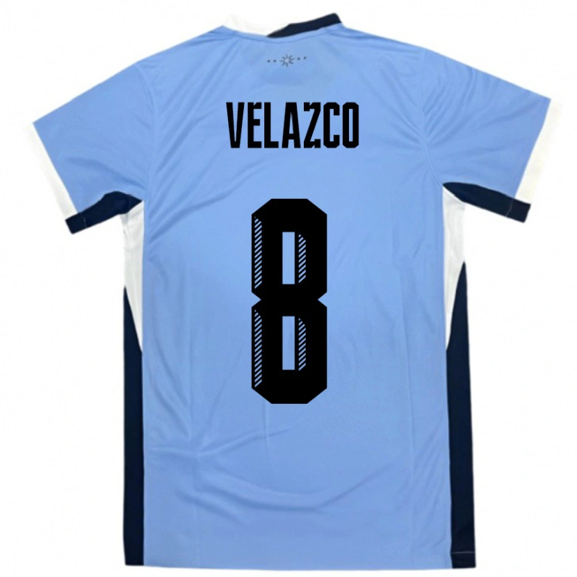 Danxen Kid Uruguay Ximena Velazco #8 White Black Home Jersey 24-26 T-Shirt