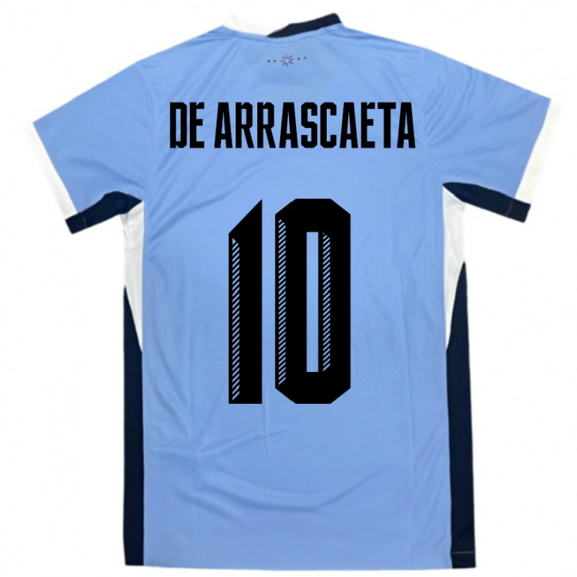 Danxen Kid Uruguay Giorgian De Arrascaeta #10 White Black Home Jersey 24-26 T-Shirt