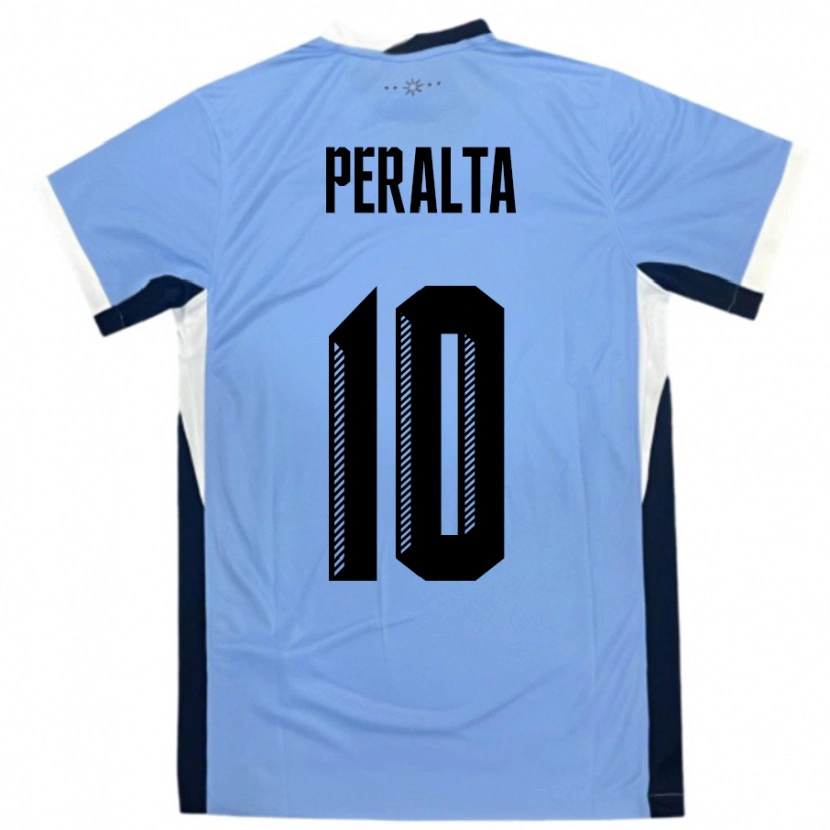 Danxen Kid Uruguay Mateo Peralta #10 White Black Home Jersey 24-26 T-Shirt