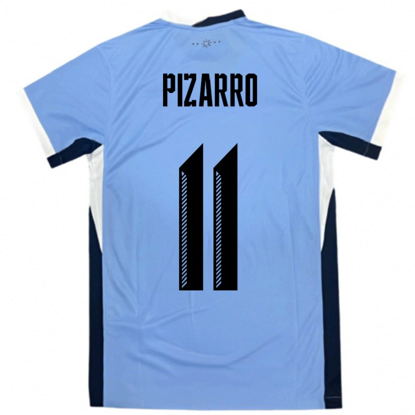 Danxen Kid Uruguay Esperanza Pizarro #11 White Black Home Jersey 24-26 T-Shirt