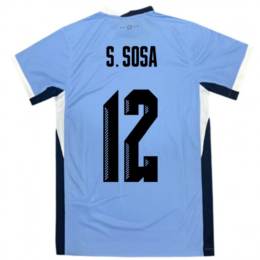 Danxen Kid Uruguay Sebastian Sosa #12 White Black Home Jersey 24-26 T-Shirt