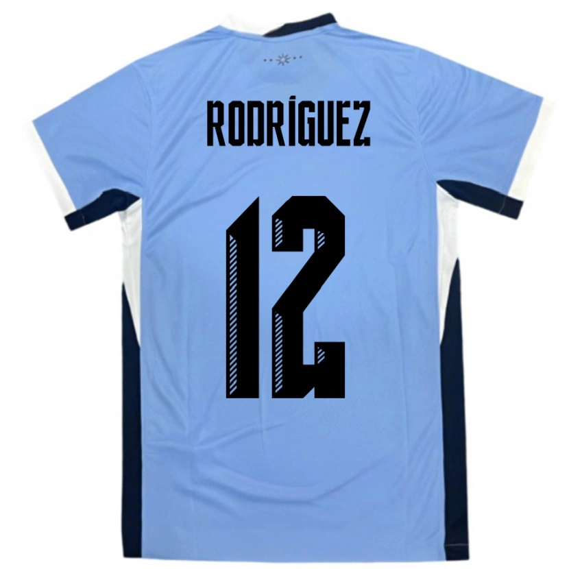 Danxen Kid Uruguay Randall Rodriguez #12 White Black Home Jersey 24-26 T-Shirt