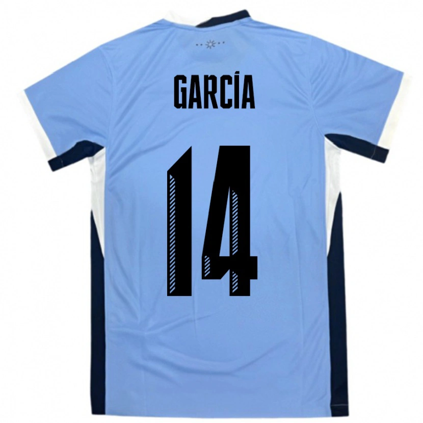 Danxen Kid Uruguay Damian Garcia #14 White Black Home Jersey 24-26 T-Shirt