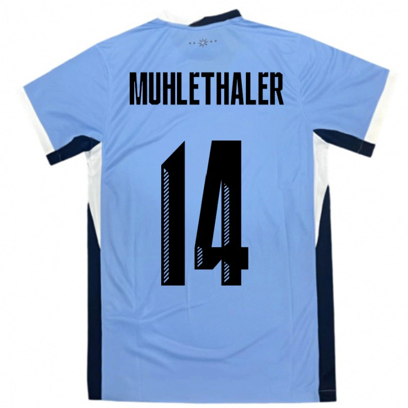 Danxen Kid Uruguay Stiven Muhlethaler #14 White Black Home Jersey 24-26 T-Shirt