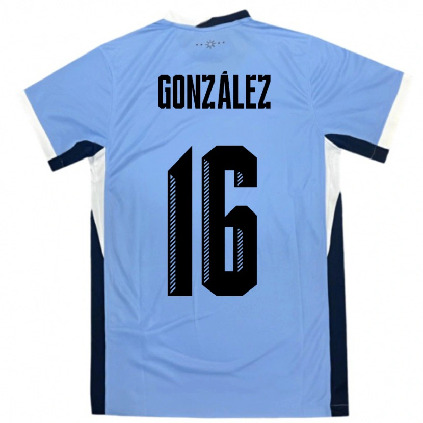 Danxen Kid Uruguay Lorena Gonzalez #16 White Black Home Jersey 24-26 T-Shirt