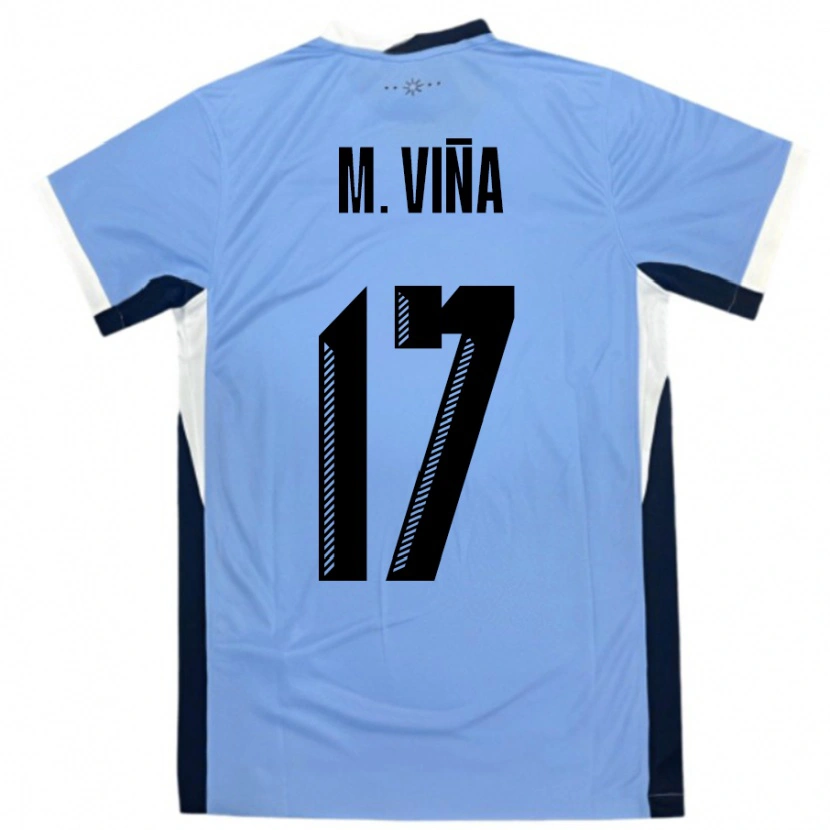 Danxen Kid Uruguay Matias Vina #17 White Black Home Jersey 24-26 T-Shirt