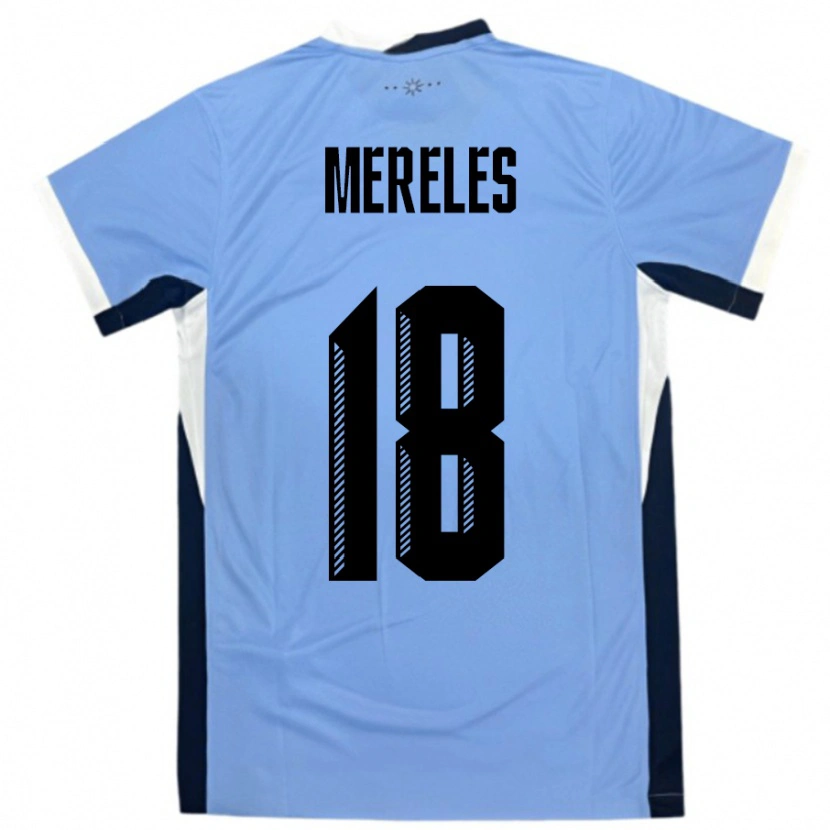 Danxen Kid Uruguay Exequiel Mereles #18 White Black Home Jersey 24-26 T-Shirt