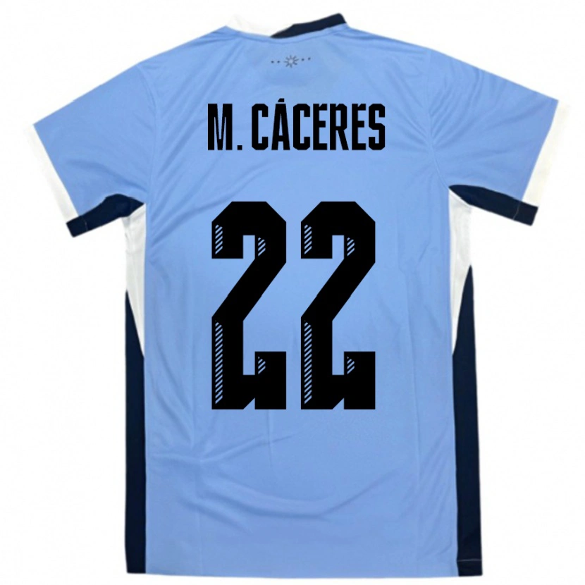 Danxen Kid Uruguay Martin Caceres #22 White Black Home Jersey 24-26 T-Shirt