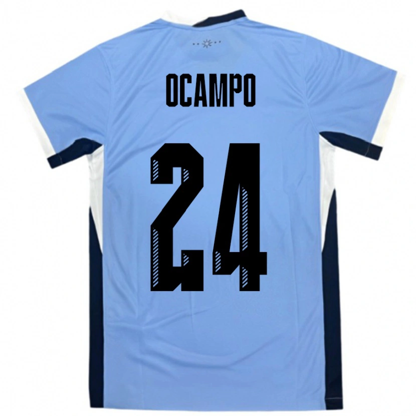 Danxen Kid Uruguay Brian Ocampo #24 White Black Home Jersey 24-26 T-Shirt