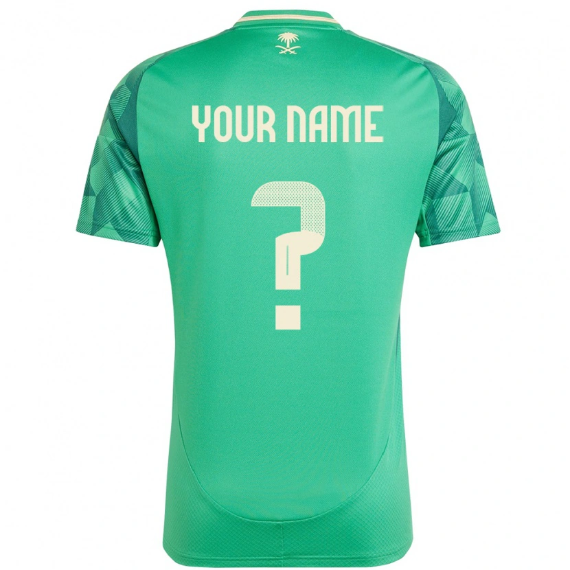 Danxen Kid Saudi Arabia Your Name #0 Green Home Jersey 24-26 T-Shirt