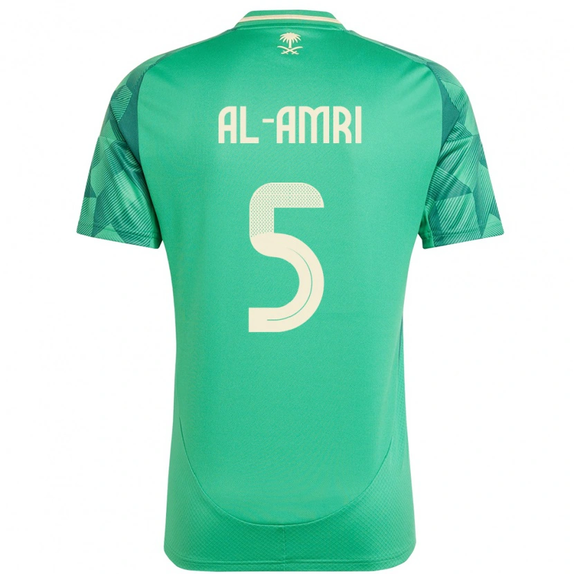 Danxen Kid Saudi Arabia Husam Al-Amri #5 Green Home Jersey 24-26 T-Shirt