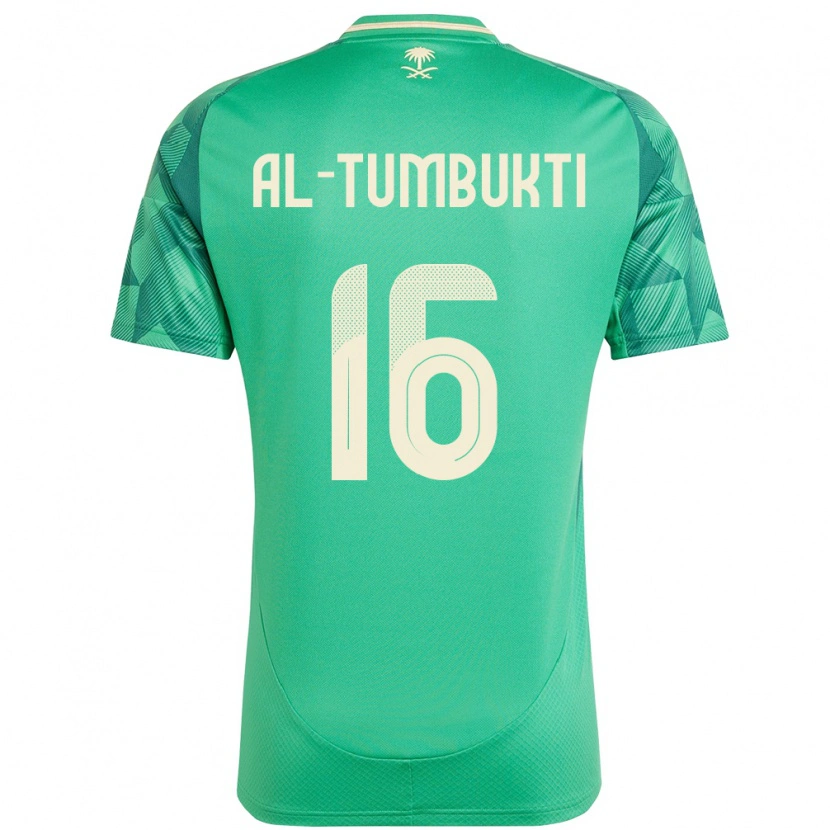 Danxen Kid Saudi Arabia Saud Al-Tumbukti #16 Green Home Jersey 24-26 T-Shirt