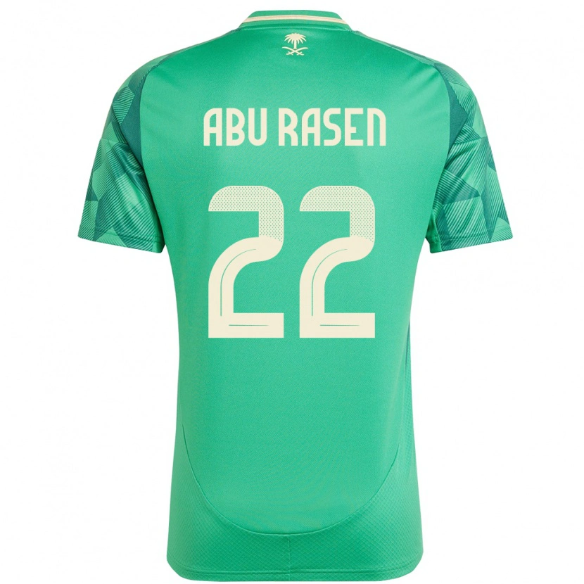 Danxen Kid Saudi Arabia Ahmad Abu Rasen #22 Green Home Jersey 24-26 T-Shirt