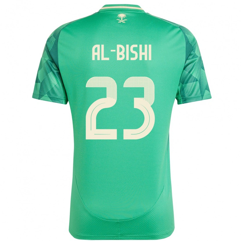 Danxen Kid Saudi Arabia Abdullah Al-Bishi #23 Green Home Jersey 24-26 T-Shirt