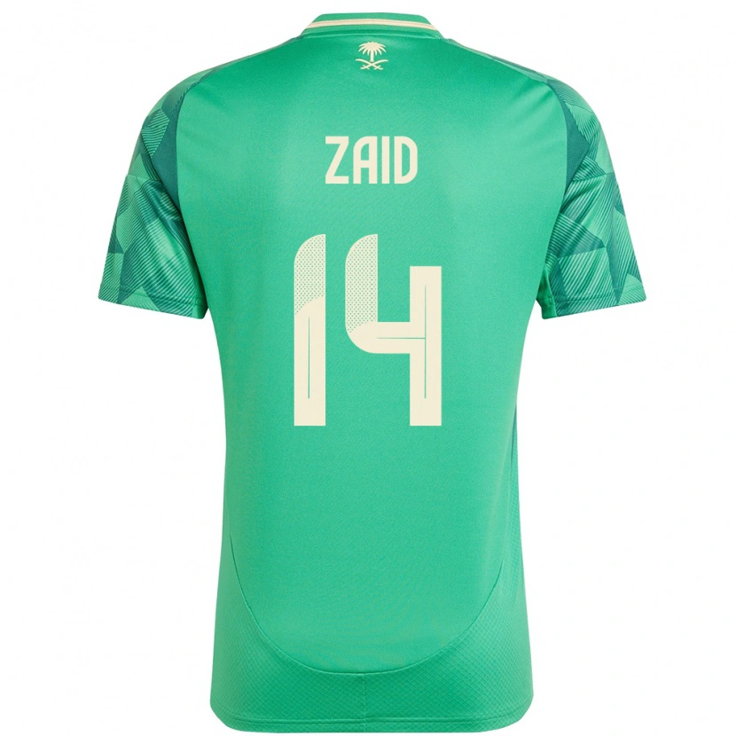 Danxen Kid Saudi Arabia Abdullah Zaid #14 Green Home Jersey 24-26 T-Shirt