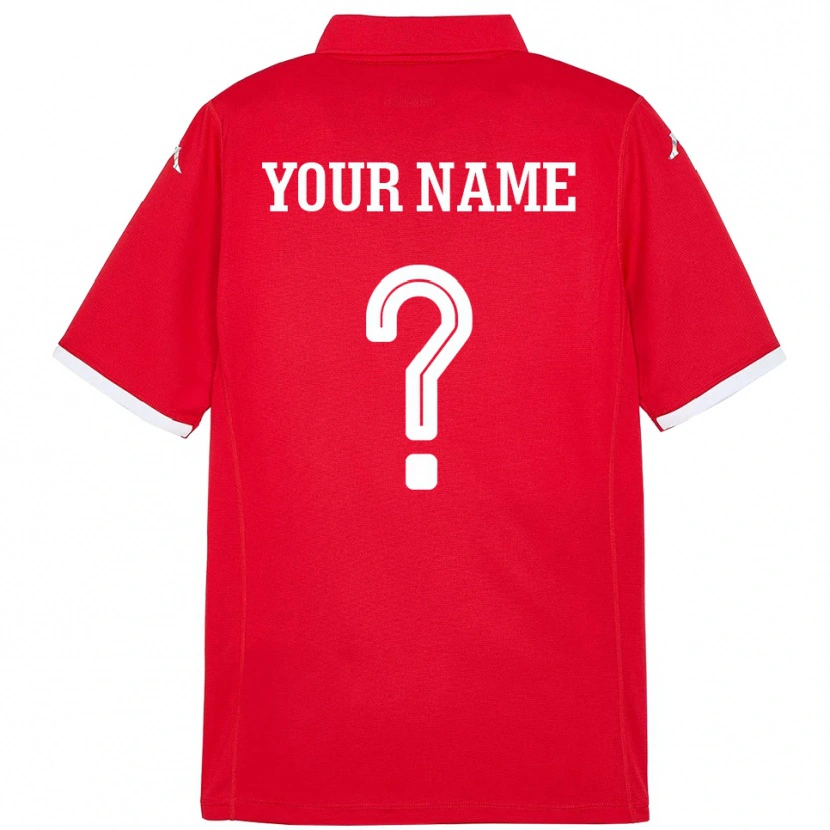 Danxen Kid Tunisia Your Name #0 Red Home Jersey 24-26 T-Shirt