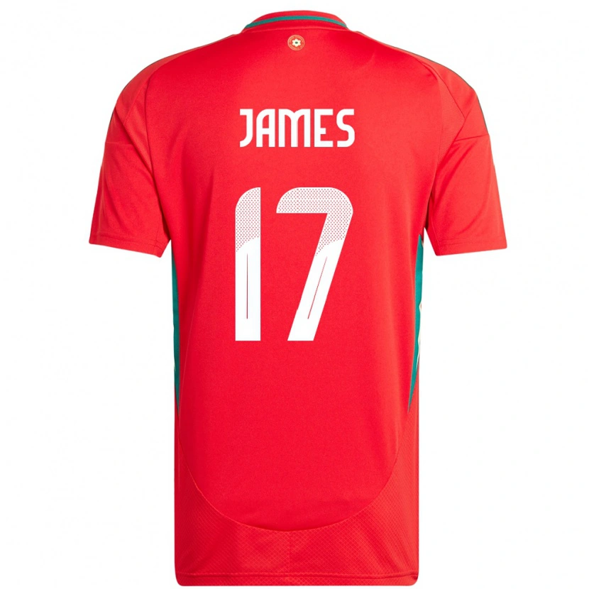 Danxen Kid Wales Jordan James #17 Red Home Jersey 24-26 T-Shirt