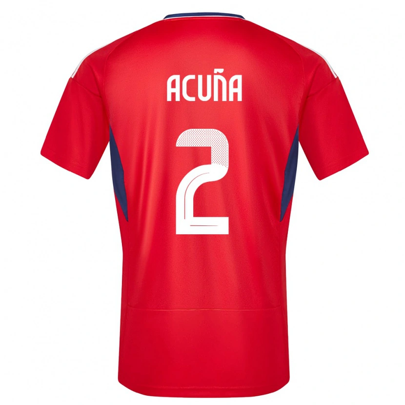 Danxen Kid Costa Rica Sebastián Acuña #2 Red Home Jersey 24-26 T-Shirt