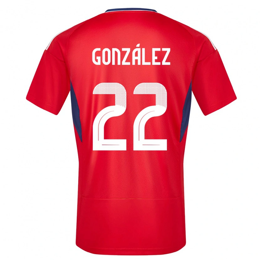 Danxen Kid Costa Rica Kenneth González #22 Red Home Jersey 24-26 T-Shirt