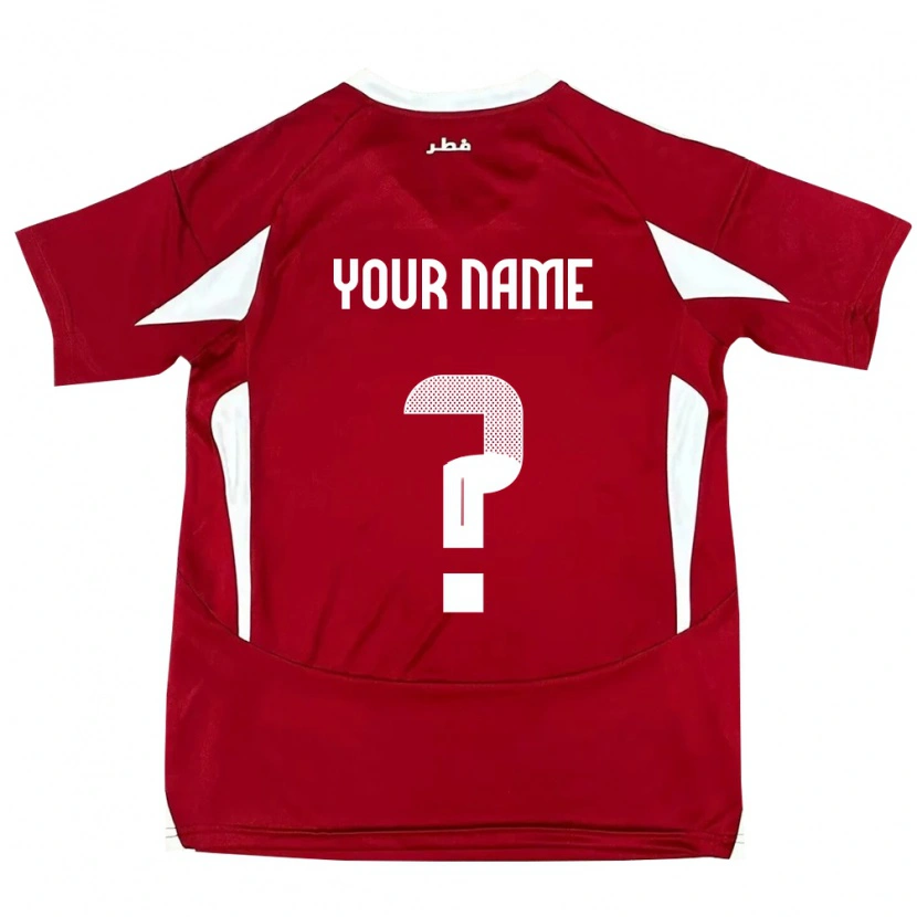 Danxen Kid Qatar Your Name #0 Red Home Jersey 24-26 T-Shirt