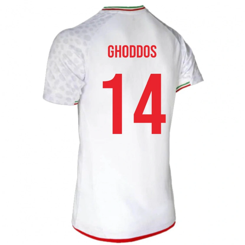 Danxen Kid Iran Saman Ghoddos #14 White Home Jersey 24-26 T-Shirt