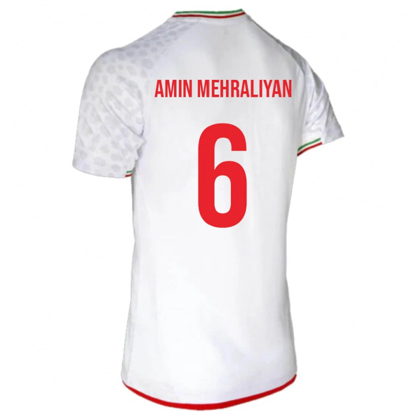 Danxen Kid Iran Mohammad Amin Mehraliyan #6 White Home Jersey 24-26 T-Shirt