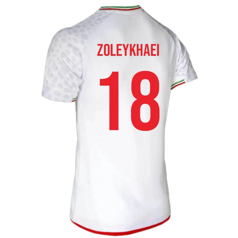 Danxen Kid Iran Abolfazl Zoleykhaei #18 White Home Jersey 24-26 T-Shirt