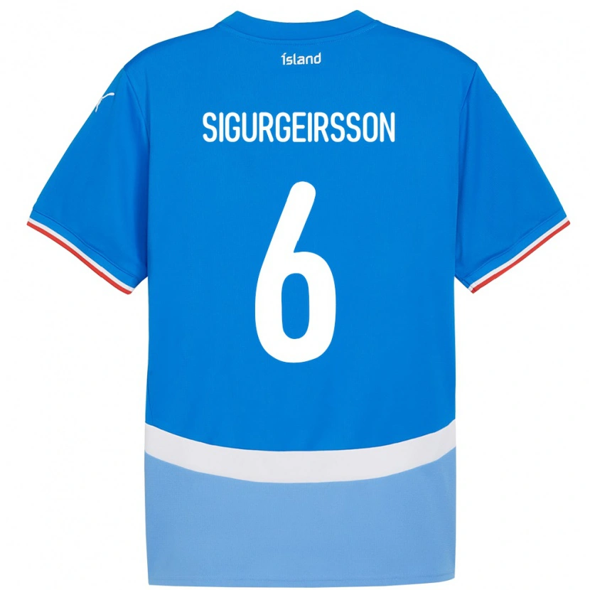 Danxen Kid Iceland Rúnar Thór Sigurgeirsson #6 Blue Home Jersey 24-26 T-Shirt