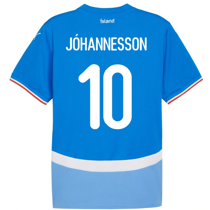 Danxen Kid Iceland Ísak Jóhannesson #10 Blue Home Jersey 24-26 T-Shirt