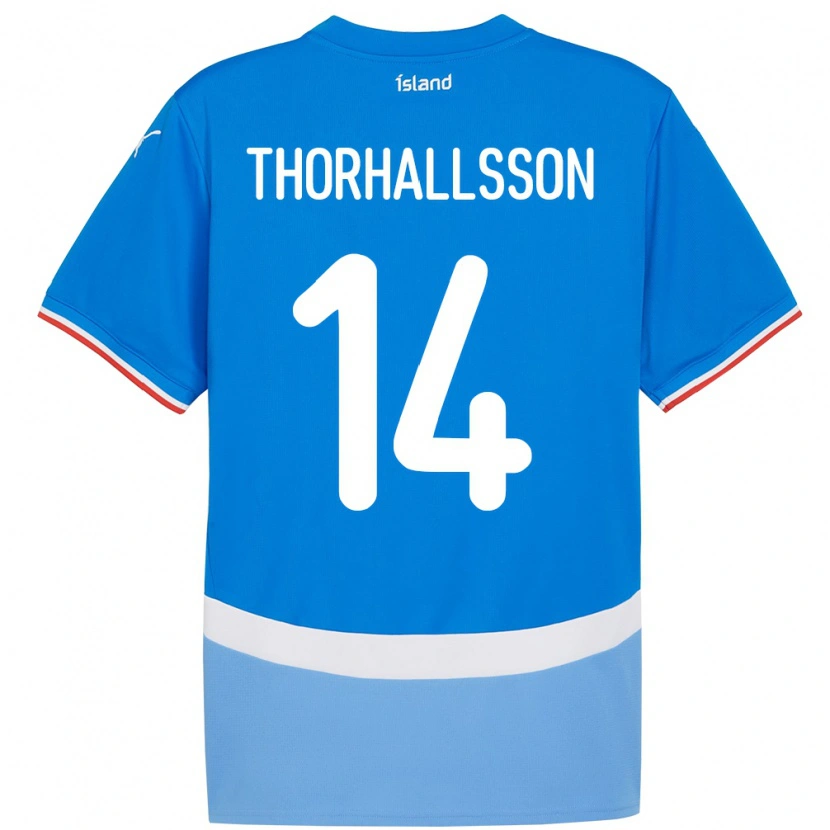 Danxen Kid Iceland Dagur Dan Thórhallsson #14 Blue Home Jersey 24-26 T-Shirt