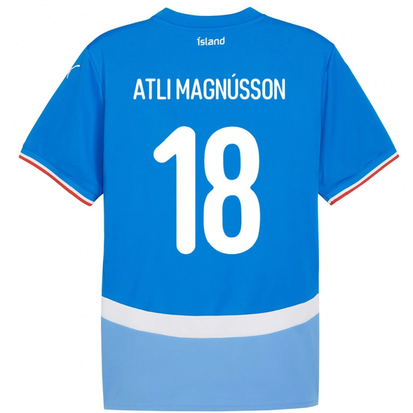 Danxen Kid Iceland Saevar Atli Magnússon #18 Blue Home Jersey 24-26 T-Shirt