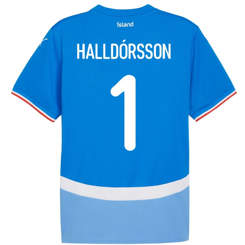 Danxen Kid Iceland Elmar Ágúst Halldórsson #1 Blue Home Jersey 24-26 T-Shirt