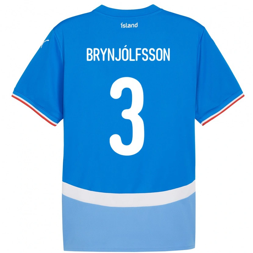 Danxen Kid Iceland Bjarni Gudjón Brynjólfsson #3 Blue Home Jersey 24-26 T-Shirt