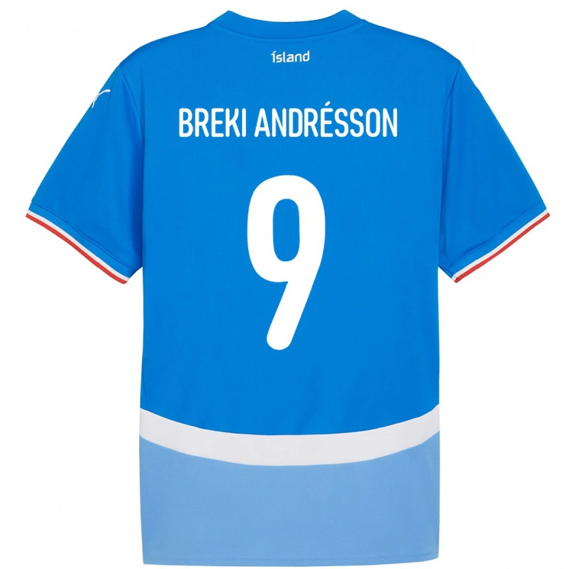 Danxen Kid Iceland Benoný Breki Andrésson #9 Blue Home Jersey 24-26 T-Shirt