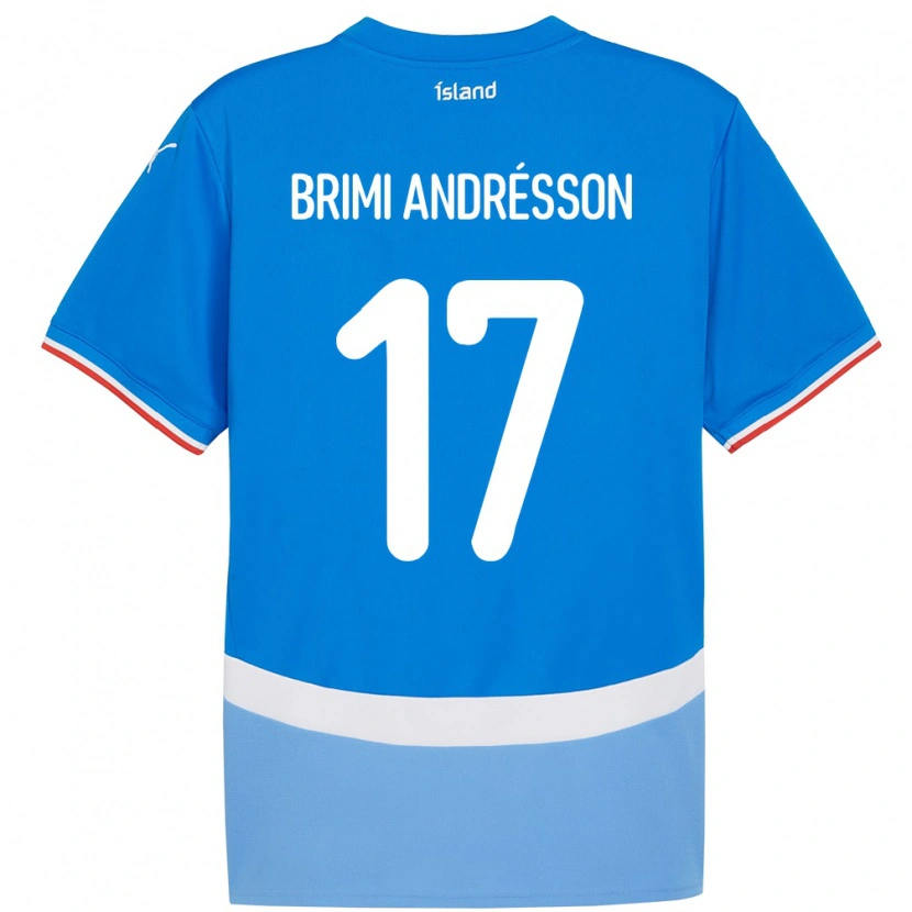 Danxen Kid Iceland Björgvin Brimi Andrésson #17 Blue Home Jersey 24-26 T-Shirt