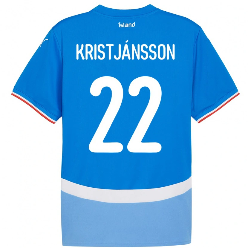 Danxen Kid Iceland Daníel Freyr Kristjánsson #22 Blue Home Jersey 24-26 T-Shirt