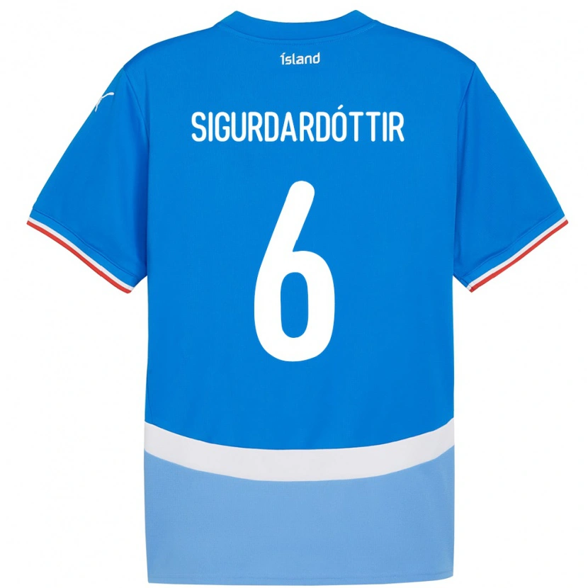 Danxen Kid Iceland Ingibjörg Sigurðardóttir #6 Blue Home Jersey 24-26 T-Shirt