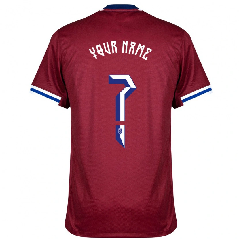 Danxen Kid Norway Your Name #0 Red Blue White Home Jersey 24-26 T-Shirt