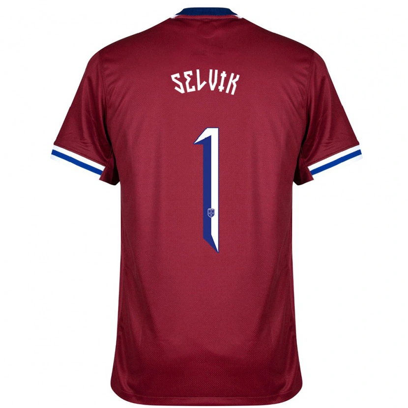 Danxen Kid Norway Egil Selvik #1 Red Blue White Home Jersey 24-26 T-Shirt