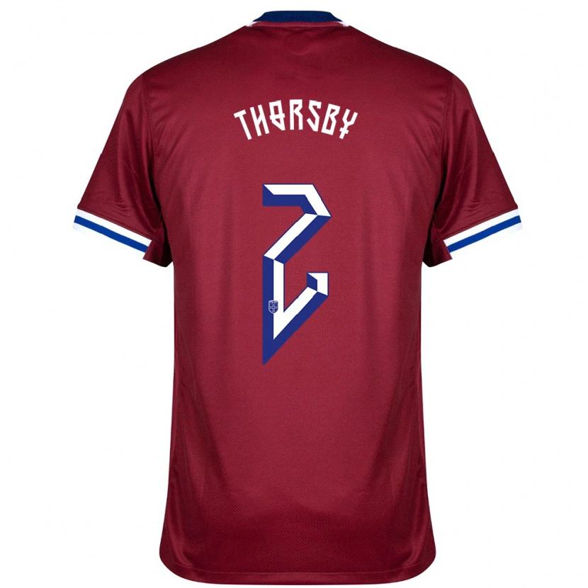 Danxen Kid Norway Morten Thorsby #2 Red Blue White Home Jersey 24-26 T-Shirt