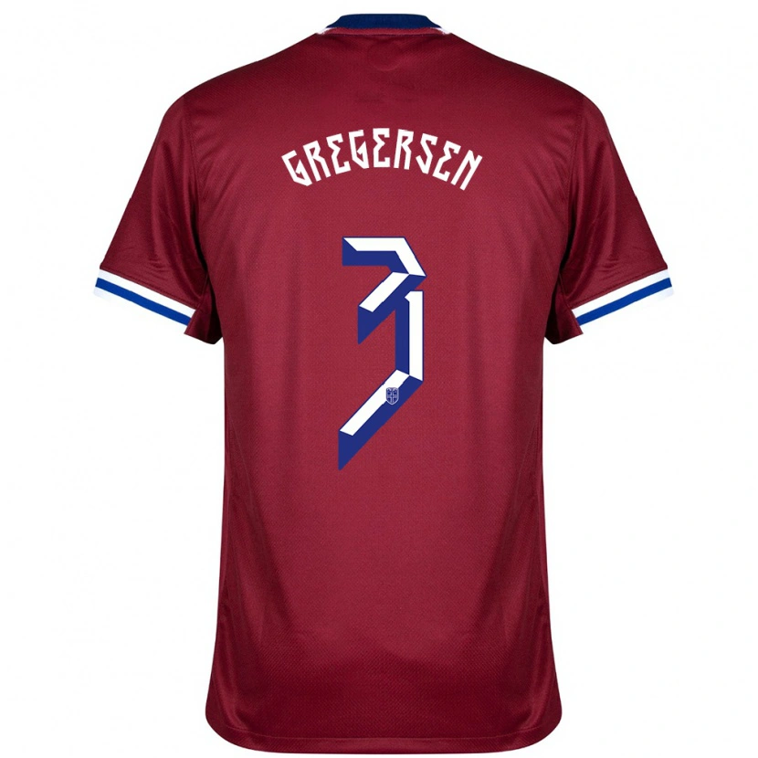 Danxen Kid Norway Stian Gregersen #3 Red Blue White Home Jersey 24-26 T-Shirt