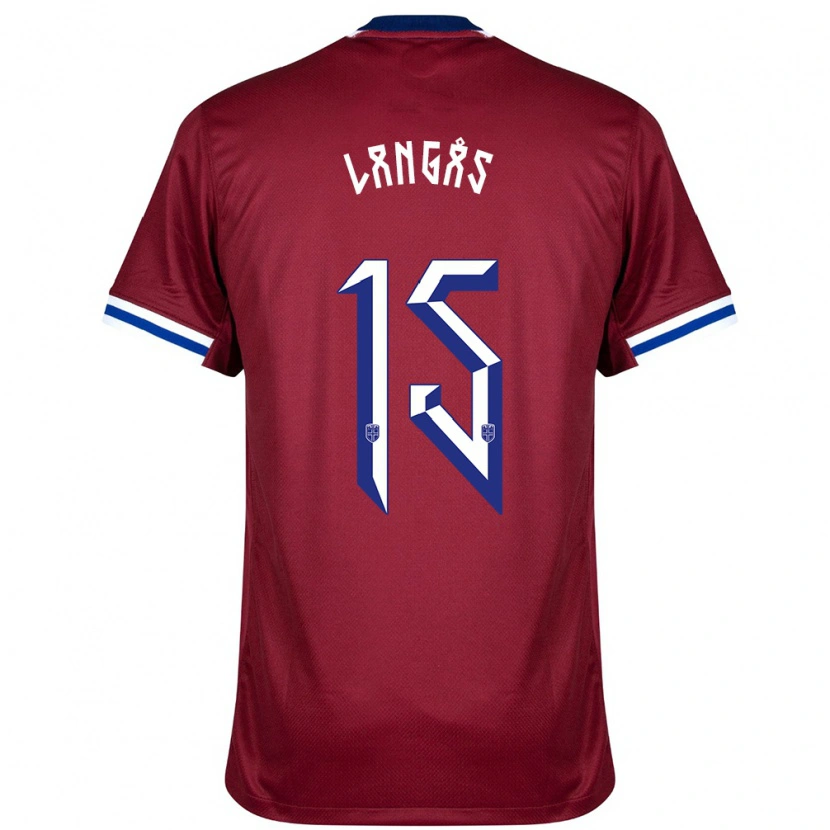 Danxen Kid Norway Sondre Langås #15 Red Blue White Home Jersey 24-26 T-Shirt