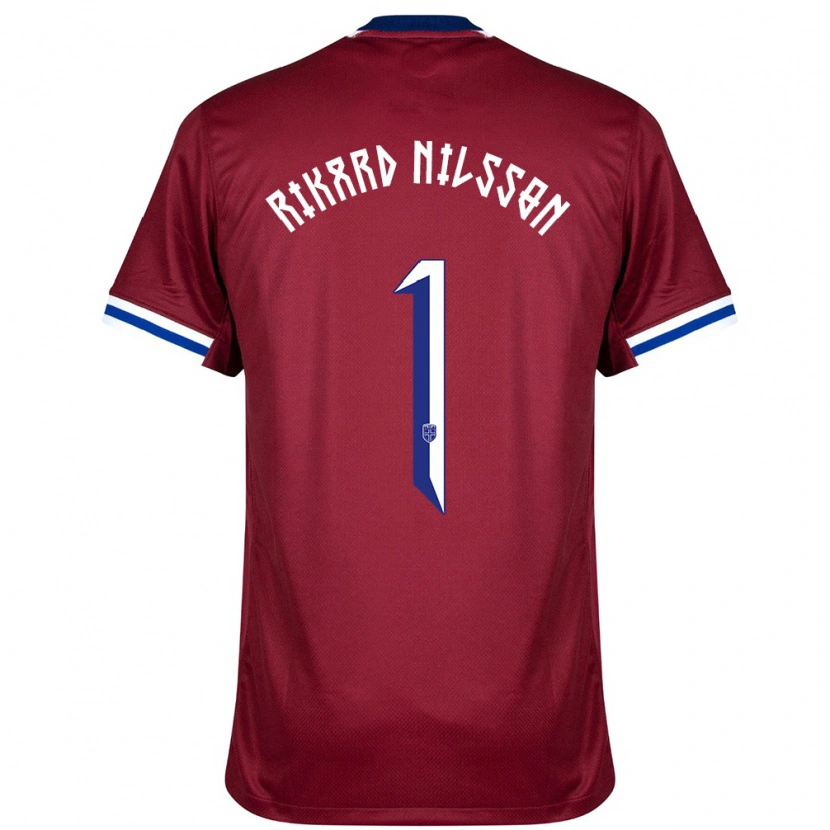 Danxen Kid Norway Oskar Rikard Nilsson #1 Red Blue White Home Jersey 24-26 T-Shirt