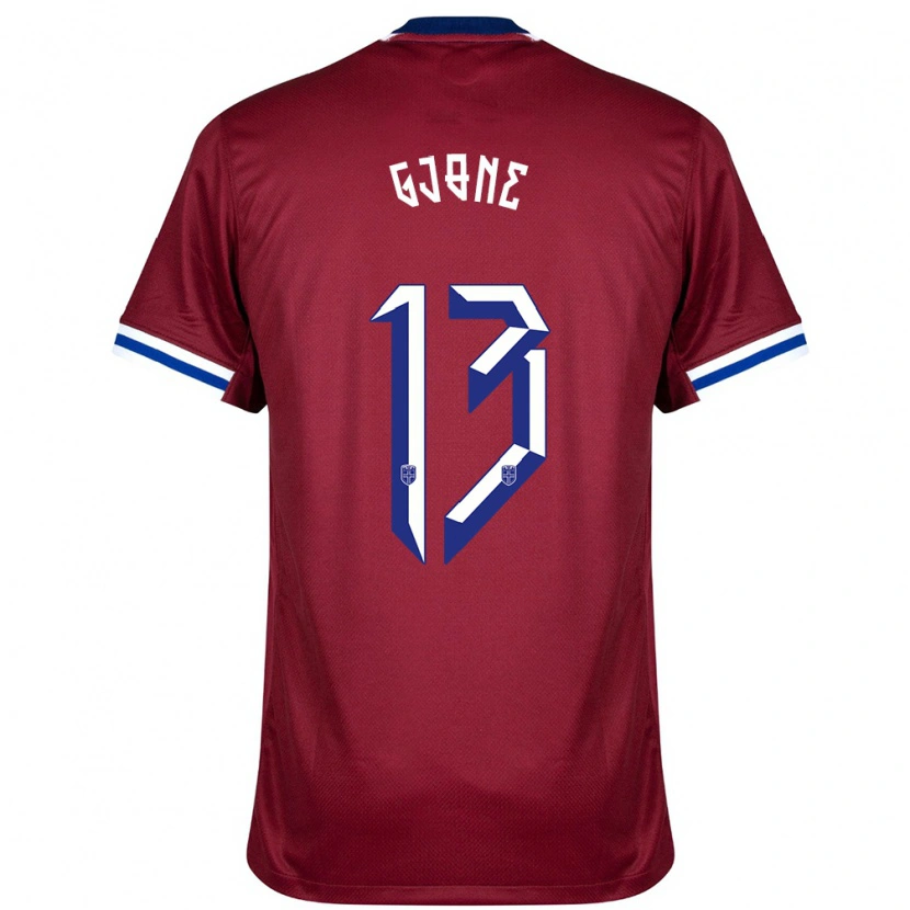 Danxen Kid Norway Martin Gjone #13 Red Blue White Home Jersey 24-26 T-Shirt