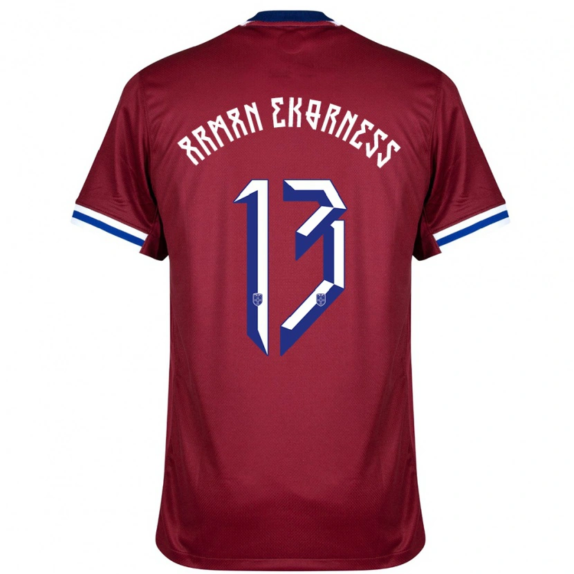 Danxen Kid Norway Karsten Arman Ekorness #13 Red Blue White Home Jersey 24-26 T-Shirt