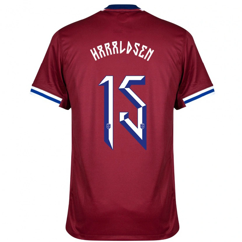 Danxen Kid Norway Henrik Haraldsen #15 Red Blue White Home Jersey 24-26 T-Shirt