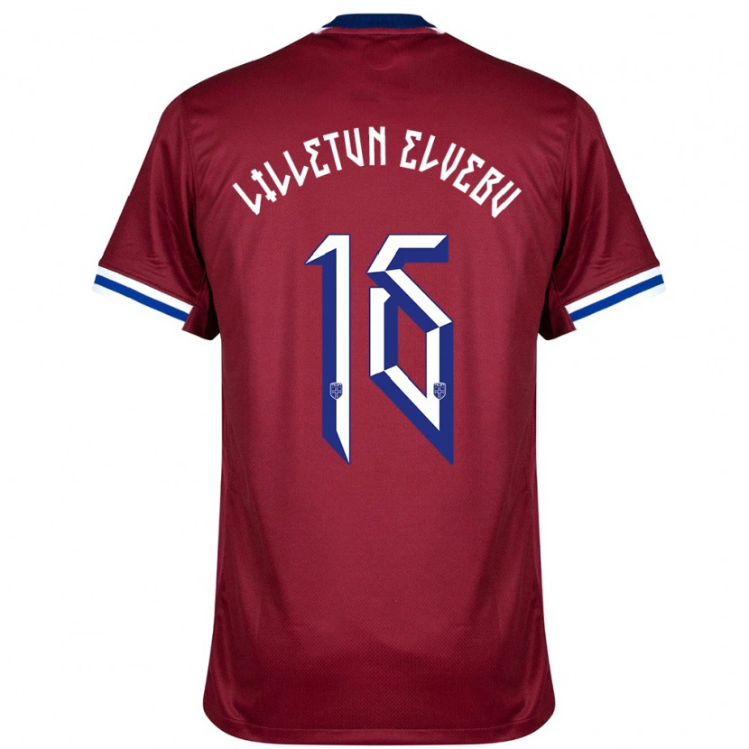 Danxen Kid Norway Aleksander Lilletun Elvebu #16 Red Blue White Home Jersey 24-26 T-Shirt