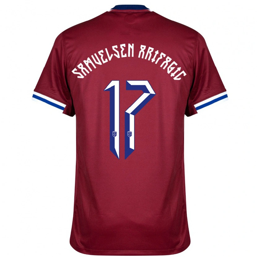 Danxen Kid Norway Elias Samuelsen Arifagic #17 Red Blue White Home Jersey 24-26 T-Shirt