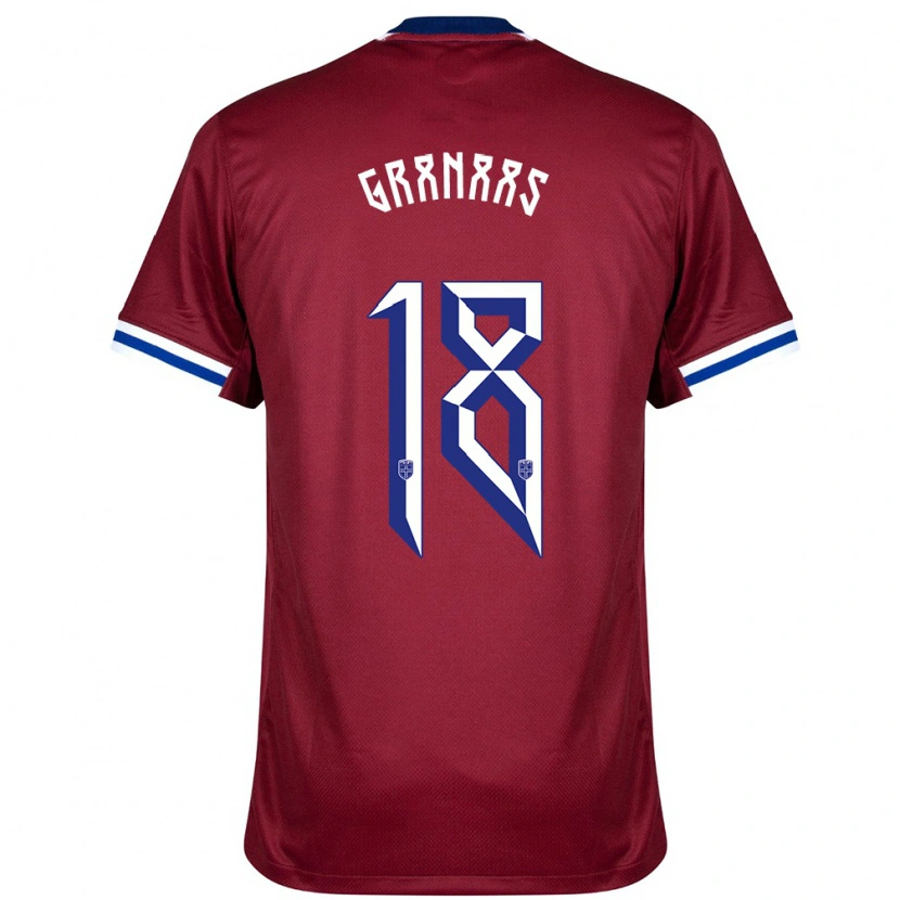 Danxen Kid Norway Sondre Granaas #18 Red Blue White Home Jersey 24-26 T-Shirt