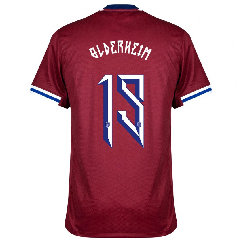 Danxen Kid Norway Sebastian Olderheim #19 Red Blue White Home Jersey 24-26 T-Shirt